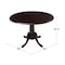 International Concepts Round 42 in Round Dual Drop Leaf Pedestal Table, Rich Mocha, 42 W, 42 L, 29.5 in H, Wood T15-42DP - alternate 6